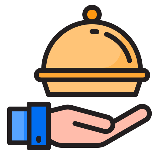 Food delivery srip Lineal Color icon