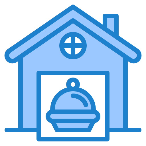 Home delivery srip Blue icon