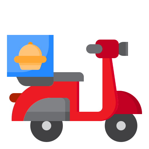 bicicleta de entrega srip Flat icono