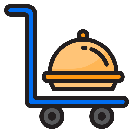 Food delivery srip Lineal Color icon