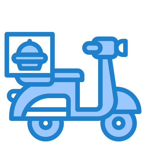 배달용 자전거 srip Blue icon