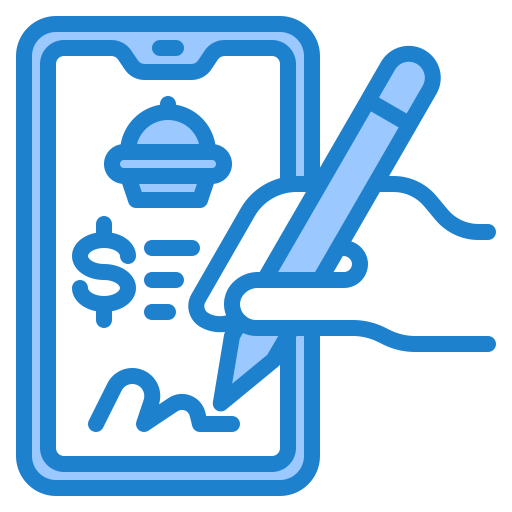 Payment srip Blue icon