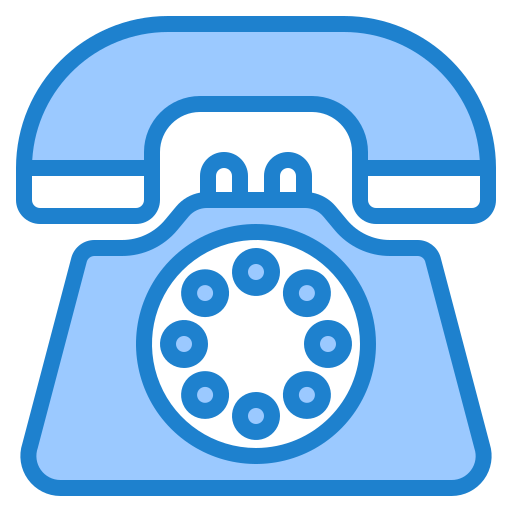 Telephone srip Blue icon