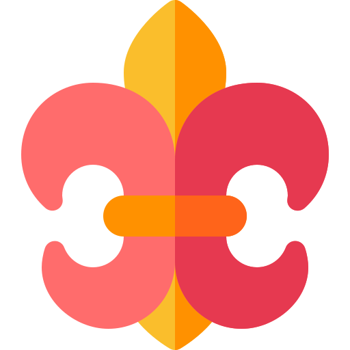 flor de lis Basic Rounded Flat icono