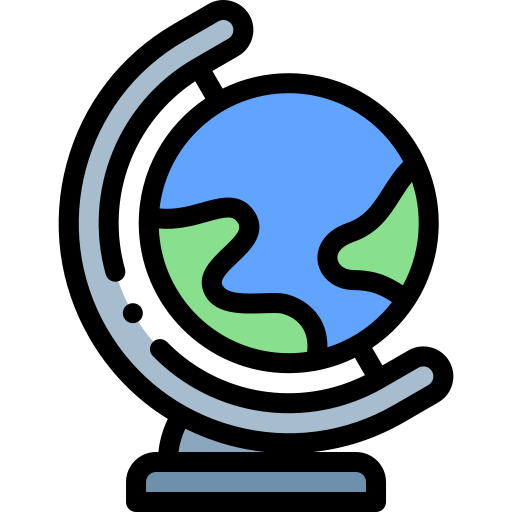 Globe Detailed Rounded Lineal color icon