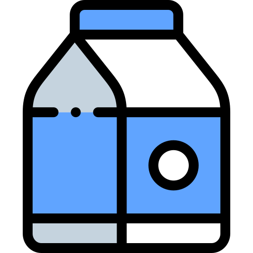 우유 Detailed Rounded Lineal color icon