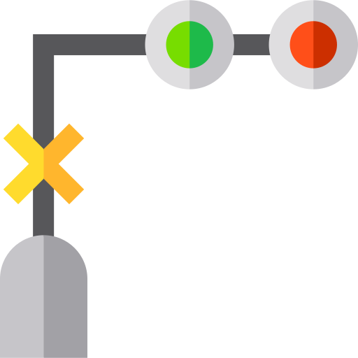 verkeerslichten Basic Straight Flat icoon