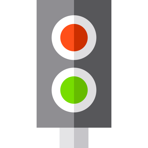 Traffic lights Basic Straight Flat icon