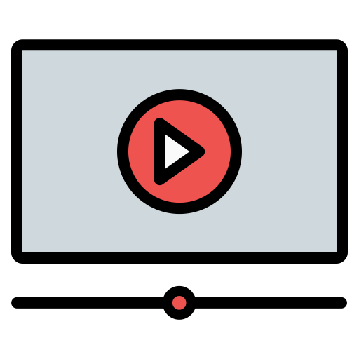 비디오 튜토리얼 Generic Outline Color icon