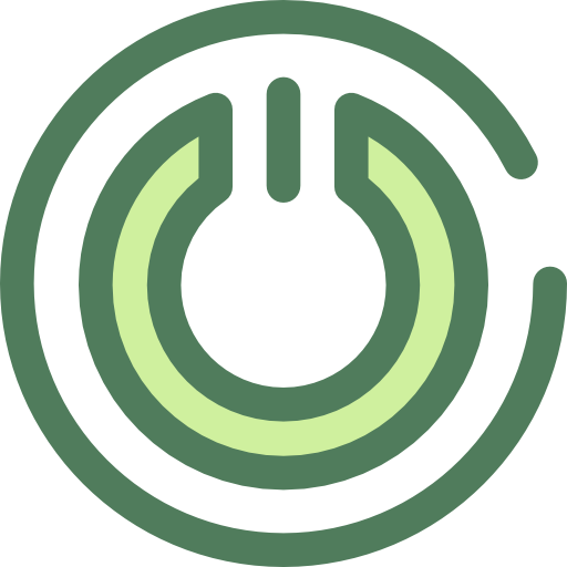 Power on Monochrome Green icon