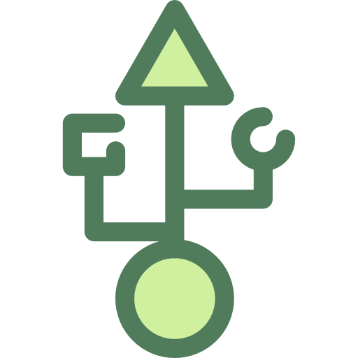 usb Monochrome Green icono