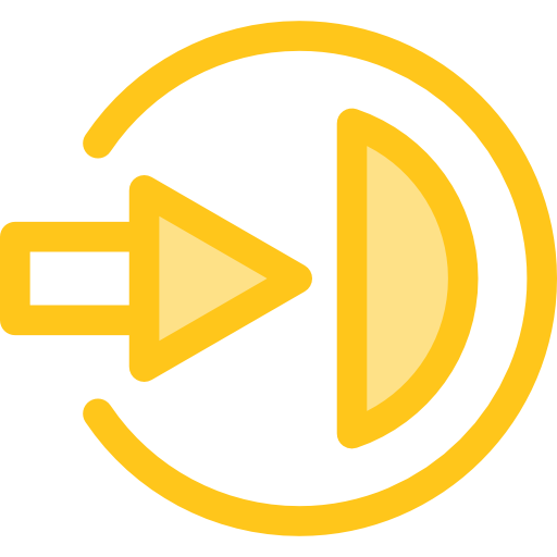 log in Monochrome Yellow icoon
