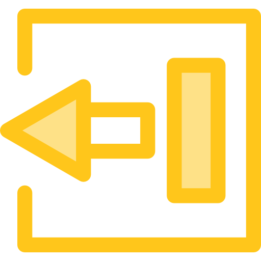 Logout Monochrome Yellow icon
