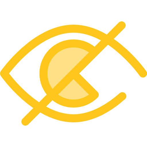Hide Monochrome Yellow icon