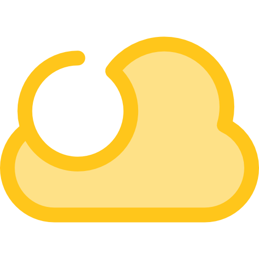 nuvola Monochrome Yellow icona