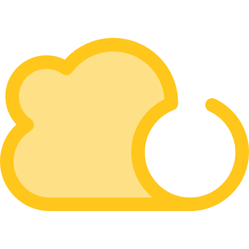 Cloud Monochrome Yellow icon