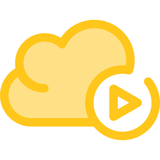 cloud computing Monochrome Yellow icon