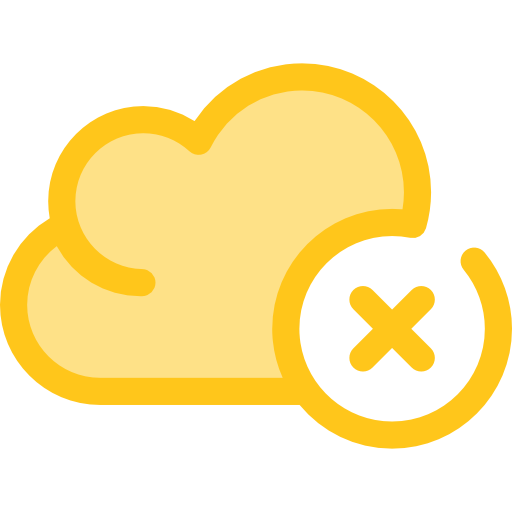 Delete Monochrome Yellow icon