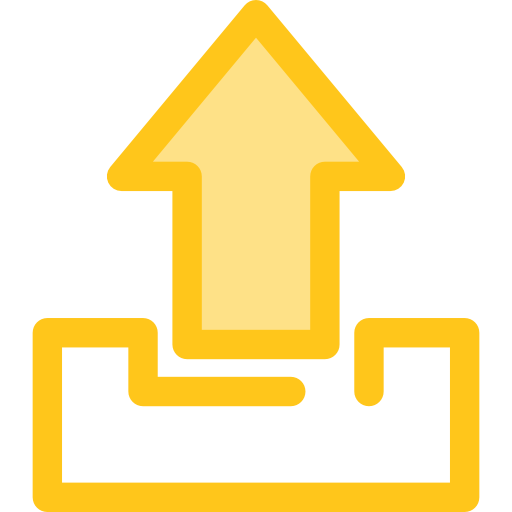 アップロード Monochrome Yellow icon