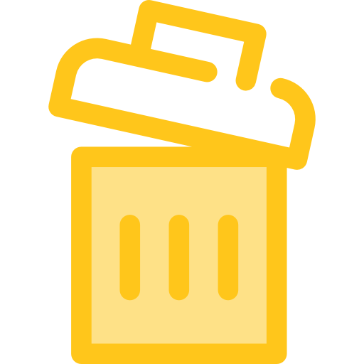 löschen Monochrome Yellow icon