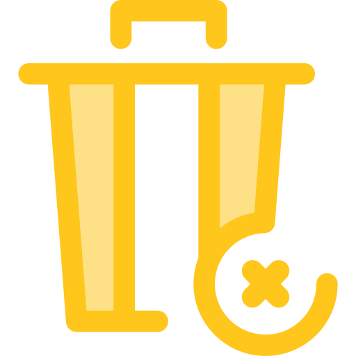löschen Monochrome Yellow icon