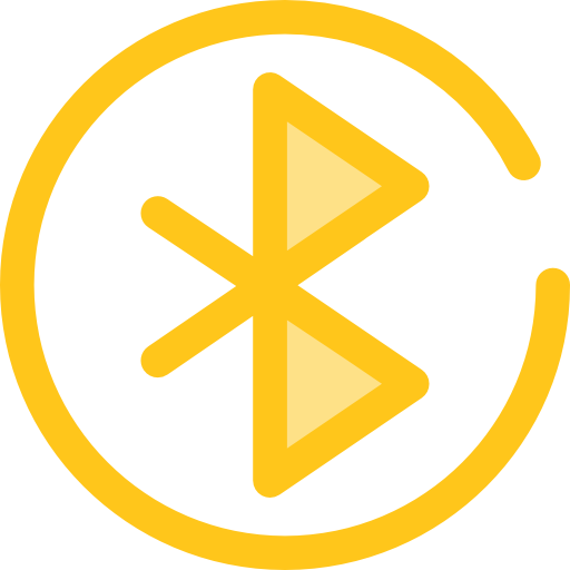 bluetooth Monochrome Yellow icona