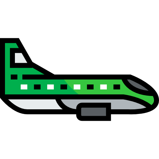 비행기 Detailed Straight Lineal color icon