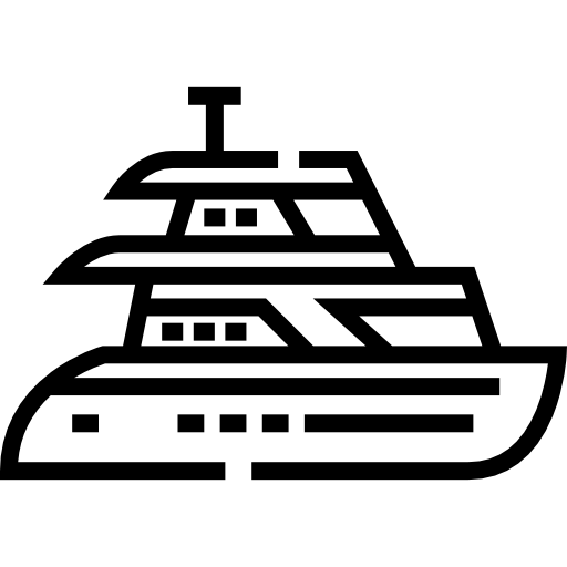 yacht Detailed Straight Lineal Icône