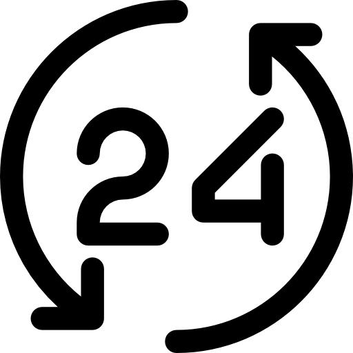 24 hours Basic Rounded Lineal icon