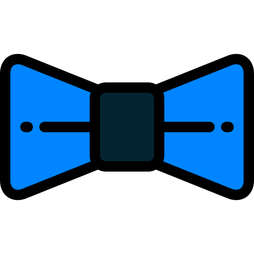 Bow tie Detailed Rounded Lineal color icon