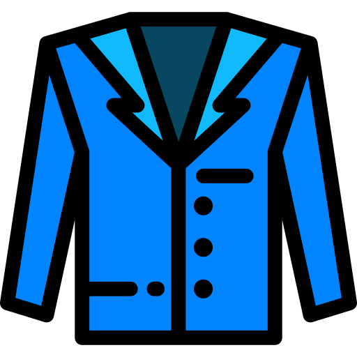 Jacket Detailed Rounded Lineal color icon