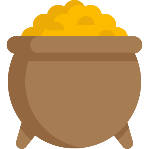 gouden pot Special Flat icoon