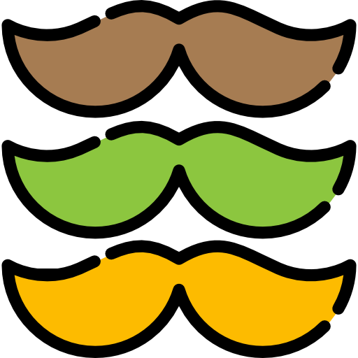 bigote Special Lineal color icono