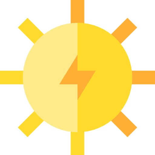 energia solare Basic Straight Flat icona