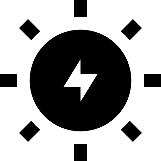 energia solare Basic Straight Filled icona