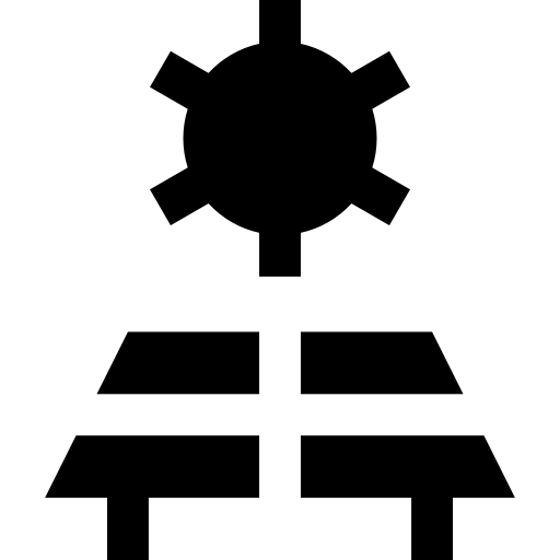 panel solar Basic Straight Filled icono