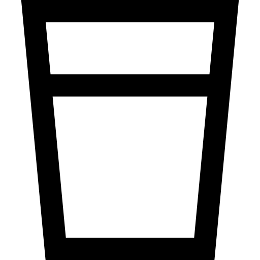 vaso de agua Basic Straight Lineal icono