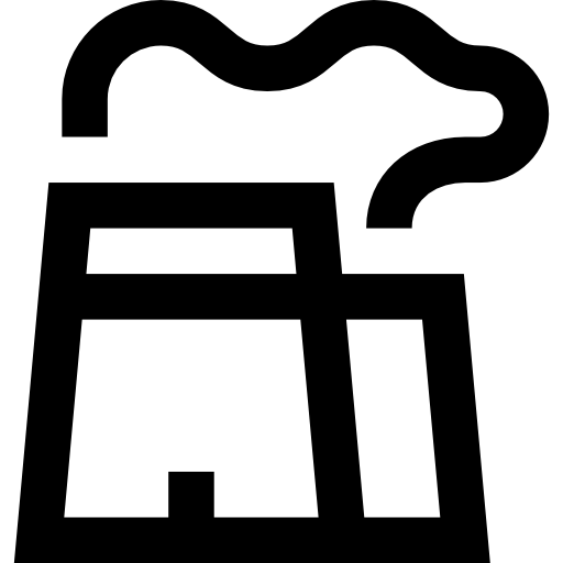 planta nuclear Basic Straight Lineal icono