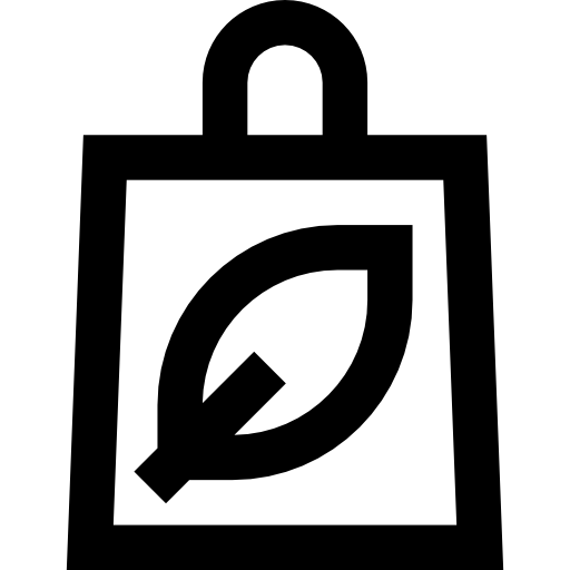 torba z recyklingu Basic Straight Lineal ikona