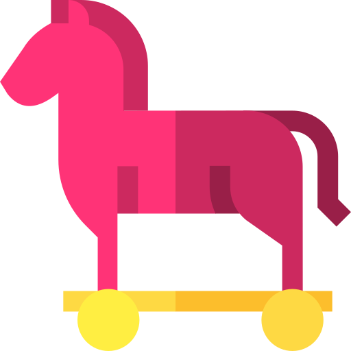 Trojan horse Basic Straight Flat icon