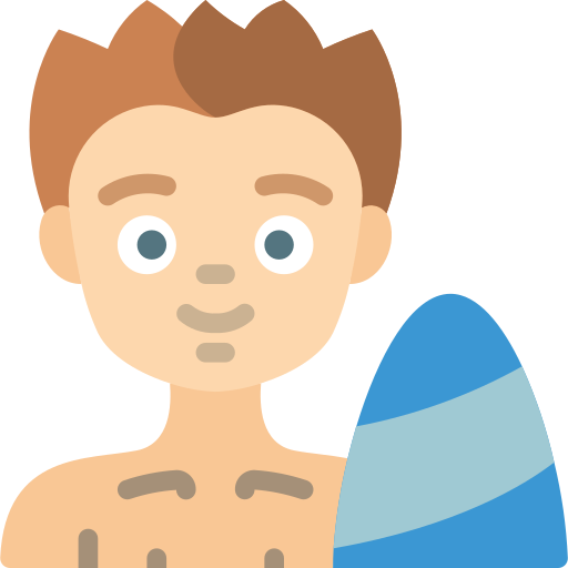 surfer Basic Miscellany Flat ikona