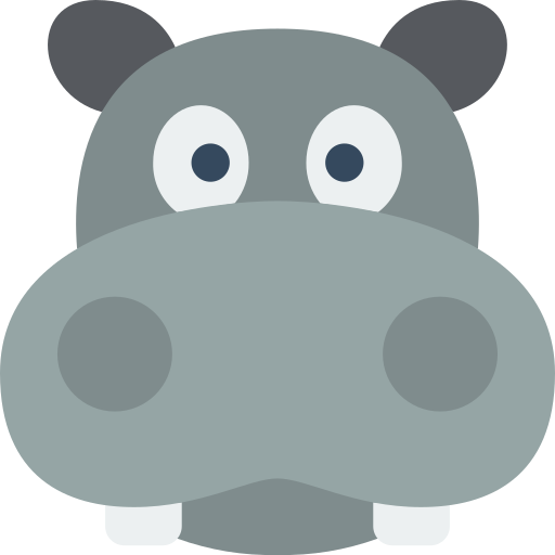 hipopótamo Basic Miscellany Flat Ícone