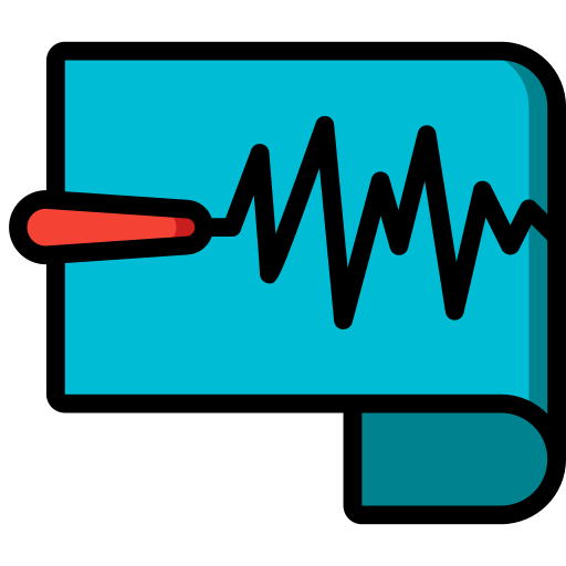 seismometer Basic Miscellany Lineal Color icoon