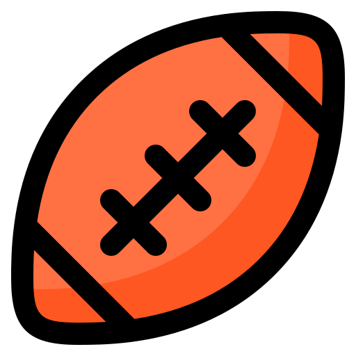Rugby ball Generic Outline Color icon