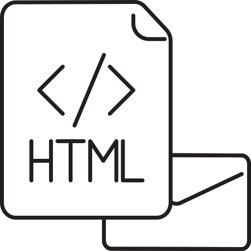 html Generic Thin Outline Ícone