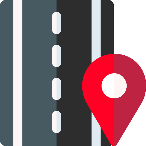 route Basic Rounded Flat icon