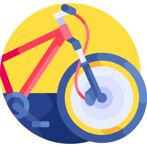 bicicleta de montanha Detailed Flat Circular Flat Ícone