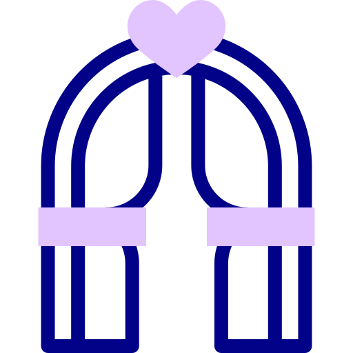 arco de la boda Detailed Mixed Lineal color icono