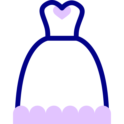 vestido de novia Detailed Mixed Lineal color icono