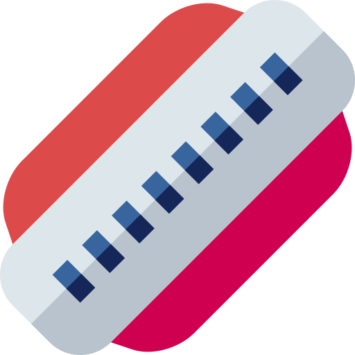 harmónica Basic Rounded Flat icono